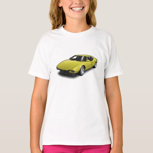 Pantera amarillo en la camiseta blanca (Anverso)
