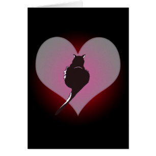Pantera del gato negro mi tarjeta del corazón