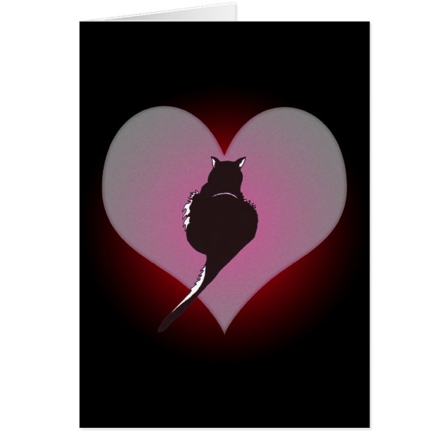 Pantera del gato negro mi tarjeta del corazón (Frente)