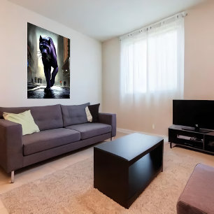 Pantera en la ciudad   Poster de arte de IA