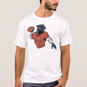 Pantera negra con camiseta de fútbol