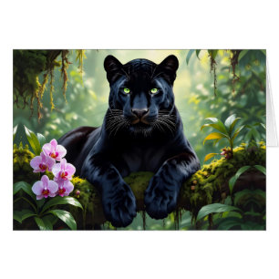 Pantera negra en la jungla
