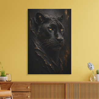 Pantera Negra Escultura 3D Arte de Lujo Fino