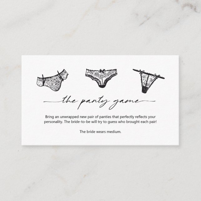 Panty Game Panties Por favor Insertar Tarjeta (Anverso)