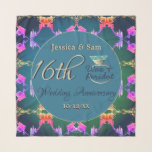 Pañuelo 16.º Aniversario de la Flor de Cera y Estatua<br><div class="desc">Si estás buscando esa bufanda única para tu aniversario,  con un guiño a la cera tradicional,  peridot y los regalos de flores de estado,  ¡tal vez lo has encontrado con mis gráficos originales!</div>