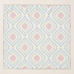 Pañuelo Abstract geometrical, blue, pink and off white<br><div class="desc">Simple geometrical pattern in off white and blues</div>