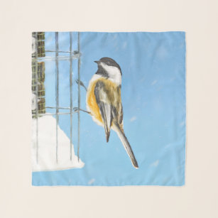 Pañuelo Ajedrez en pintura de alimentador - Arte de pájaro