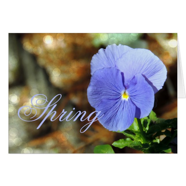Pañuelo azul de primavera cualquier tarjeta de oca (Anverso (Horizontal))