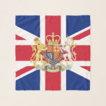 Pañuelo Bandera de la Unión Británica y Escudo Real<br><div class="desc">Real Escudo y Bandera de la Unión del Reino Unido de Gran Bretaña e Irlanda del Norte.</div>