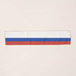 Pañuelo Bandera de Rusia Colores de franja roja azul blanc<br><div class="desc">Bandera rusa colorea bufanda roja blanca a rayas</div>