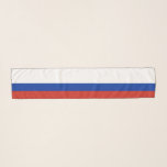 Pañuelo Bandera de Rusia Colores de franja roja azul blanc<br><div class="desc">Bandera rusa colorea bufanda roja blanca a rayas</div>