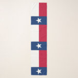 Pañuelo Bandera del estado de Tejas<br><div class="desc">Esta bufanda intrépida y brillante ofrece una imagen de gran tamaño del rojo,  azul y el blanco de la bandera del estado de Tejas,  termina con la estrella solitaria famosa. La imagen se repite abajo de la longitud de la bufanda.</div>