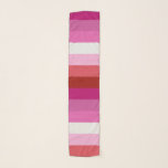 Pañuelo Bandera del Orgullo Lesbiano Rosa, Blanco, Bandas<br><div class="desc">Personalizar cambiando la escala,  rotación y ubicación del patrón,  o agregando su propio texto o fotos</div>