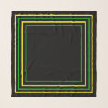 Pañuelo Bandera jamaiquina verde y amarilla de color negro<br><div class="desc">Elegante bufanda negra con cuadros simples en los colores de la bandera jamaiquina de amarillo y verde</div>