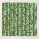 Pañuelo Bosque de bambú en azul claro<br><div class="desc">Bosque de bambú pintado a mano,  patrón vector</div>