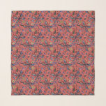 Pañuelo Bugs de garabatos en rojo coral<br><div class="desc">Variedad dibujada a mano de insectos y flores en blanco y negro</div>