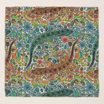 Pañuelo Buscar los geckos<br><div class="desc">Gecko,  libélula,  flores y piedras dibujadas a mano en forma de doodle. Elementos para el diseño.</div>