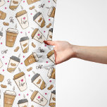 Pañuelo Cafés, Frijoles, Amante del Café, Corazones<br><div class="desc">Patrón lindo,  divertido y adorable con tazas de café,  granos de café y corazones. Un regalo moderno y de moda,  perfecto para los amantes del café en su vida.</div>