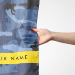 Pañuelo Camuflaje azul marino Tu nombre Personaliza<br><div class="desc">Elegante,  elegante y sofisticado patrón de camuflaje en color azul marino. Regalo moderno y moderno,  perfecto para el amante del ejército en tu vida. Personalice agregando su nombre,  apodo,  monograma o iniciales.</div>