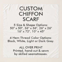 CHIFFON SCARF personalizado personalizado - GRAN 5
