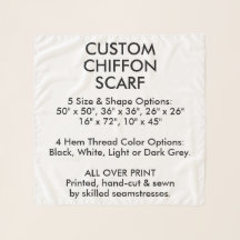 CHIFFON SCARF personalizado personalizado - PEQUEÑ