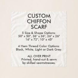 Pañuelo CHIFFON SCARF personalizado personalizado - PEQUEÑ