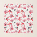 Pañuelo Color de agua rojo Hibiscus Pattern Chiffon Scarf<br><div class="desc">Una elegante y femenina bufanda de chiffon con ilustracion acuarela de hibiscos rojos. Ideal para cumpleaños,  vacaciones y eventos similares.</div>