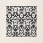 Pañuelo Damasco floral blanco y negro<br><div class="desc">Bufanda. Se presenta en un patrón de damasco blanco y negro. Fabricado con vectores de alta resolución y/o gráficos digitales para una impresión profesional. NOTA: (ESTA ES UNA IMPRESIÓN. Todos los diseños de los productos de zazzle son "impresiones" a menos que se indique lo contrario en "Acerca de este producto")...</div>