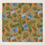 Pañuelo Dandelion medow<br><div class="desc">Patrón vectorial sin fisuras con dientes de león y mariposas azules comunes.</div>