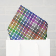Pañuelo de cuadros arcoíris - Papel de seda