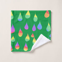 pañuelo de lavado de gotas de arcoíris