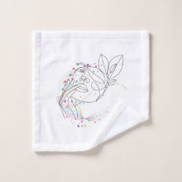 pañuelo de limpieza facial con diseño artístico de