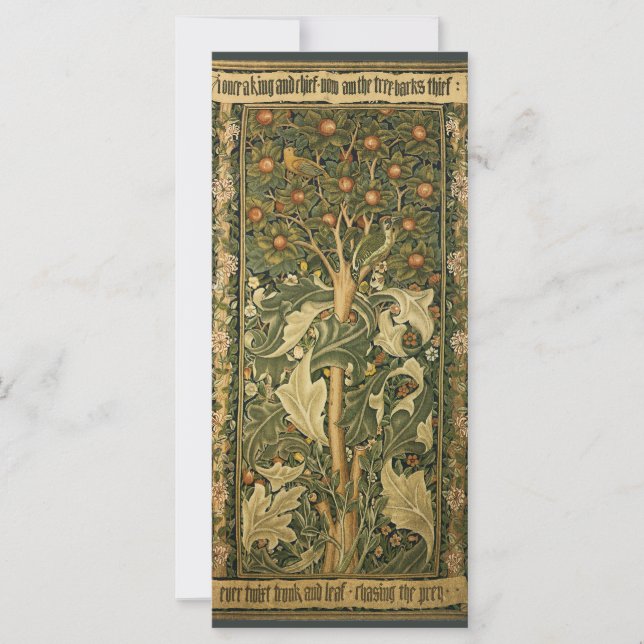 Pañuelo de madera por William Morris, arte textil  (Anverso)