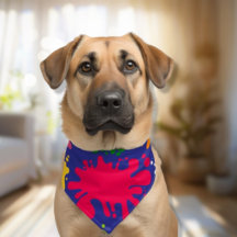Pañuelo de mascota con salpicaduras de pintura