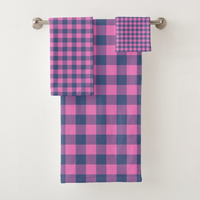 Pañuelo de Navidad Búfalo Liso Rosa Azul (In situ)