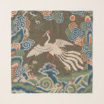Pañuelo Decoración antigua china de aves<br><div class="desc">Pájaro blanco - Esta imagen está basada en un tapiz textil vintage de bordado chino de un pájaro blanco. El original está en el Museo Metropolitano. Esta es una reproducción fotográfica de la tapicería de trabajo de agujas,  no del trabajo de agujas real.</div>