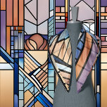 Pañuelo Decoración beige y azul<br><div class="desc">Este elegante diseño art déco se caracteriza por sus tonos beige, azul y violeta claro. Se imaginó en IA.</div>