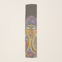 Divine Feminie Buddha original art chiffon scarf