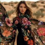 Pañuelo Elegancia botánica vintage negro<br><div class="desc">Deguste el encanto etéreo de nuestra "Elegancia Botánica Vintage" bufanda de pepinillo. Este accesorio liviano está decorado con un delicado patrón floral de acuarela, exuberante sofisticación vintage que complementa cualquier conjunto. Ideal para los que aprecian el toque de gracia de la naturaleza en su armario, este pañuelo es una pieza...</div>