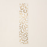 Pañuelo Elegante animal de leopardo blanco de oro<br><div class="desc">Este elegante animal de moda es perfecto para la moderna moda y elegante. Tiene un patrón de leopardo de Relieve metalizado de oro falso dibujado a mano encima de un simple fondo blanco. Que se puede cambiar haciendo clic en las opciones del personalizar. Es un diseño lujoso y elegante de...</div>