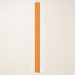 Pañuelo Elegante Naranja Tangerine Moderno Rayas Blancas<br><div class="desc">Este elegante diseño cuenta con una amplia franja central naranja de colores cálidos y sin fronteras que se combina a la perfección con un fondo blanco resplandeciente.</div>