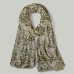 Pañuelo Elegante toile de jouy verde oliva<br><div class="desc">Vintage retro olivo toile de jouy Scarf. Mejore su armario con la elegancia intemporal de los diseños vintage de toile de jouy, inspirados en los exquisitos patrones de escenas rojas calientes francesas. Estas sofisticadas impresiones Toile son una rabia de todos los tiempos en este momento, hermosos diseños que aportan belleza...</div>
