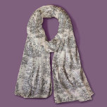Pañuelo Elegante toile negro vintage de jouy<br><div class="desc">Tela de jouy Scarf retro vintage. Mejore su armario con la elegancia intemporal de los diseños vintage de toile de jouy, inspirados en los exquisitos patrones de escenas rojas calientes francesas. Estas sofisticadas impresiones Toile son una rabia de todos los tiempos en este momento, hermosos diseños que aportan belleza natural...</div>