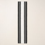 Pañuelo Esporádicas De Carreras Blanca Y Amplia De Diseño<br><div class="desc">Este elegante diseño deportivo cuenta con una franja blanca central con pinzas blancas flotantes. Las franjas de borde más lejano son negras.</div>