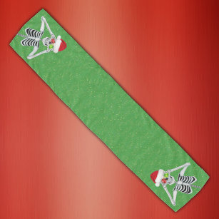 Pañuelo Esqueletos de navidades con Gorras y adornos verde