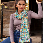 Pañuelo Estilo Suroeste Simétrico Motif Tan Turquoise<br><div class="desc">Estilo Suroeste Simétrico Motif largo armazón en la paleta de colores Tan y Turquesa. Hermosos accesorios decorativos de moda occidental para la vaquera moderna. ¡Sé la bombilla del rodeo donde vivas!</div>