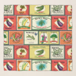 Pañuelo Etiquetas vintage de productos enlatados-Verduras<br><div class="desc">Etiquetas de cosecha para verduras enlatadas,  patrón sin soldadura</div>