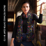 Pañuelo Fiesta Celebración colorida Confetti Black Chiffon<br><div class="desc">Celebración fiesta Colorida Confetti Fondo Negro Chiffon Scarf. Personalízalo con tu obra de arte. Editarlo para cambiar el fondo de color. Para cualquier ocasión,  Año Nuevo,  4 de julio,  Navidades,  Día de la Madre,  cumpleaños,  un regalo para usted o alguien especial.</div>