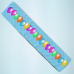 Pañuelo Fila de globos con cintas en colores brillantes<br><div class="desc">Esta bufanda de chicles es azul con una hilera de globos festivos en una variedad de colores brillantes con cintas colgantes a juego.</div>