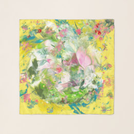 Pañuelo Floral Chiffon Scarf
